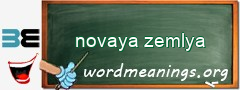 WordMeaning blackboard for novaya zemlya